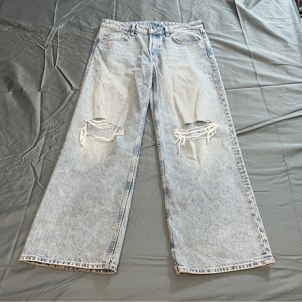 &Denim Baggy Wide Leg Jeans